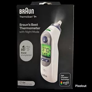 Braun Thermoscan 7+ Ear thermometer with night mode and ear caps - Picture 1 of 1