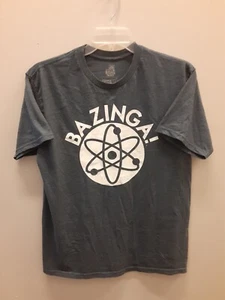 The Big Bang Theory BAZINGA Ripple Junction TShirt Size Large Gray - Picture 1 of 3