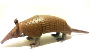 Armadillo Metal Yard Art Home Decor Measures 26 inch Rustic Texas New Sculpture - Picture 1 of 5