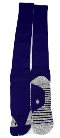 Nike NFL Game Socks Minnesota Vikings XXL 2 XL Purple Grey Knee High Cover