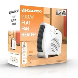 Fan Heater Electric Portable 2000w Flat Upright Fast Heat Variable Thermostat - Picture 1 of 9