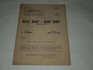 SPARTITO MUSICALE DEL 1936 "LA CANZONE DEL DU' DU' - DA' DA' " CANZONE FOX-TROT - Foto 1 di 1