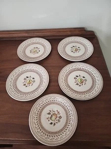 Johnson Bros Staffordshire Old Granite Fruit Sampler 6.5" Dessert Plate Set of 4 - Picture 1 of 14
