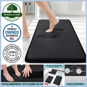 Tappetino da bagno in memory foam 30x20 morbido assorbente antiscivolo lavabile tappeto pavimento - Foto 1 di 11