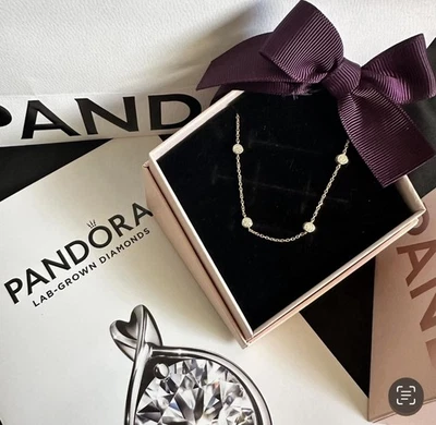 Beautiful Pandora bracelet in 14k gold and diamonds New - Image 1 of 4