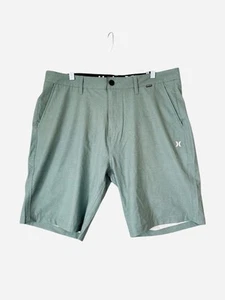 Hurley Men’s Walkshorts Water Repellent Stretch Hybrid Green Shorts 38 - Picture 1 of 3