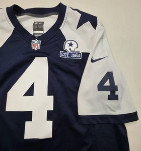 Dallas Cowboys Nike Dak Prescott Jersey Mens L 1960 Throwback On Field - Picture 1 of 11