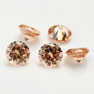 25 Pcs Cambodian Champagne Zircon 4x4 MM Certified Gemstone Lot for Wholesale - Picture 1 of 4