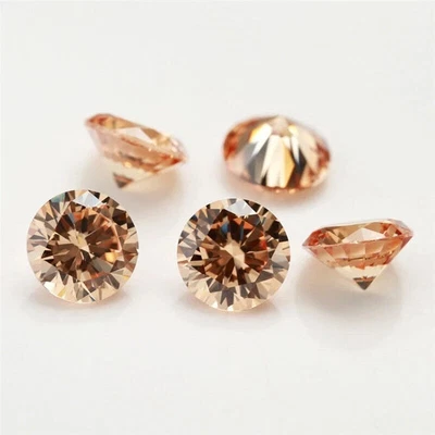 25 Pcs Cambodian Champagne Zircon 4x4 MM Certified Gemstone Lot for Wholesale - Image 1 of 4
