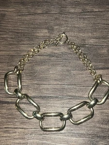 Chunky Chain Link Necklace/Choker With Toggle Clasp - Picture 1 of 4
