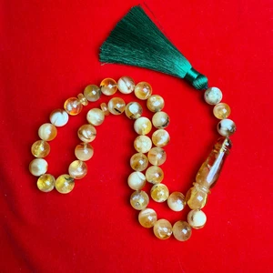 Bernstein Gebetsperlen Islamisch Tasbih Misbaha 33 Muslim Rosenkranz 12,7 mm 54,6 g - Bild 1 von 3
