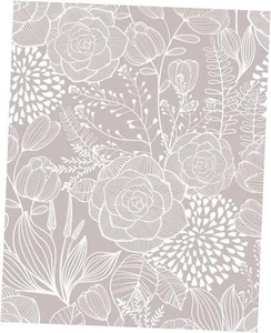 Floral Peel and Stick Wallpaper Boho Self Adhesive 17" x 78.7" Light Brown - Picture 1 of 7