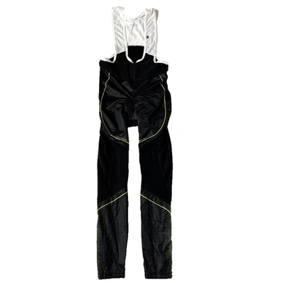 Мужские велосипедные штаны Louis Garneau L Course Elite плотные для холодной погоды черные зеленые - Изображение 1 из 4