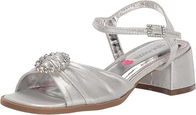 Steven Madden Tango Silver Dress Wedding  Heeled Sandal - Size 13 - Image 1 of 4