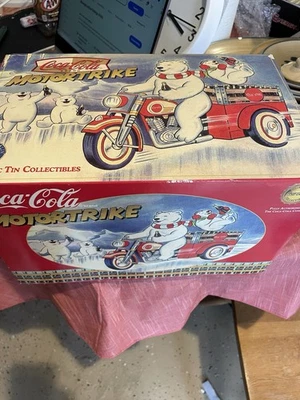 Coca-Cola Motortrike Classic Tin Collectible Toy Franklin Mint - Image 1 of 3