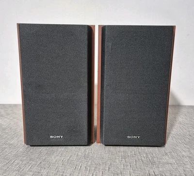 Set x2 Altoparlanti Hifi da Libreria Sony SS-CEH10 Armadio in Legno 20W RMS 4Ohm Marrone  - Immagine 1 di 4