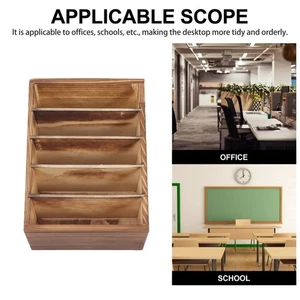 Hölzerne 5-Slot-Handyspeicher Box Desktop Mobiltelefonhalter Organizer - Bild 1 von 12