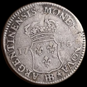 2 Livre Louis XV 1716 BB - Foto 1 di 2