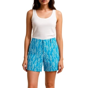 Lilly Pulitzer Women's Blue Rope Print Tailored Shorts Size 4 - Picture 1 of 6