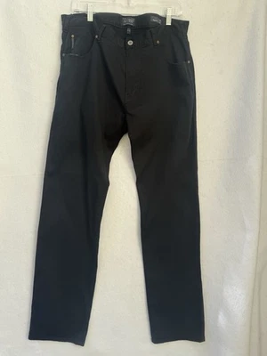 Pantalones chinos regulares negros ARMANI JEANS J45 para hombre W36/L34 cremallera mosca rayas Italia Foto 1 de 4