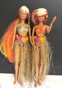 Barbie Hula Hair Doll rainbow hair - two dolls - Picture 1 of 6