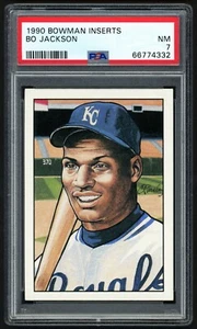 1990 BOWMAN INSERTS BO JACKSON KANSAS CITY ROYALS 2-SPORT LEGEND PSA 7 NEAR MINT - Picture 1 of 2