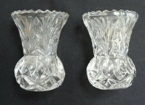 ZAJECAR Zahnstocherhalter Bleikristall Knospenvase Jugoslawien mit Etikett - Bild 1 von 3