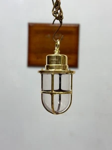 Aquatic Sea Original Brass Old Vintage Cargo Salvaged Hanging Ship Light Fixture - Picture 1 of 13