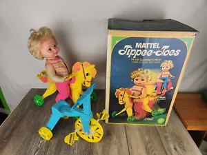 Vintage 1967 Mattel TIPPEE TOES Doll w/ Horse & Trike Original Box! Works/Read - Picture 1 of 9