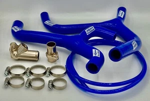 KX450 X SR 2024 - 2026 MOTO HOSE Works Silicone Y Radiator Hose BLUE 24-331YWB - Picture 1 of 14