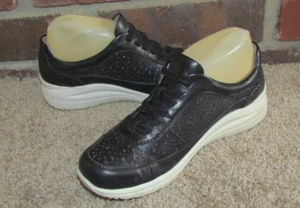 Earth Shoes Mujer Nimble Viva Negro Cuero Perforado Tenis 7 M Usados en Excelente Condición - Imagen 1 de 6