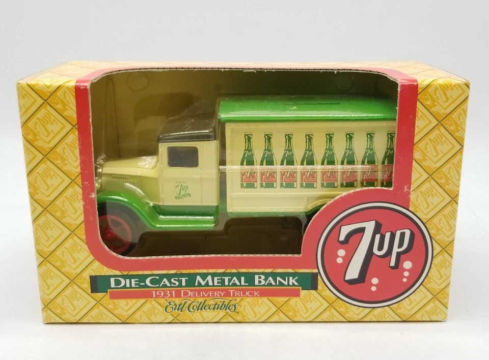 ERTL Collectibles 7-UP Die-Cast Metal Bank 1931 Delivery Truck 1/34 Scale Sealed - Image 1 of 4