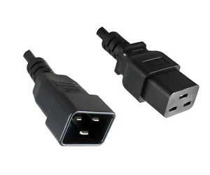 Kaltgerätekabel LSZH C19 auf C20, 1,5mm², 1,8m IEC 60320-C19/C20, 16A, YP-33Z/YC - Bild 1 von 5