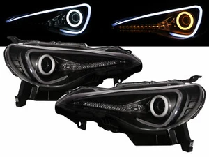 FR-S 12-present Cotton Halo LED Bar D4S Feux Avant Phare Black for SCION LHD - Picture 1 of 6
