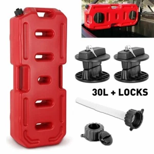 30L Fuel Tank Can Gas Oil Petrol Container Pack w/Lock Mounts for ATV UTV SUV - Picture 1 of 12