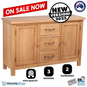 Wooden Large Sideboard Buffet Display Table Cabinet Cupboard w/ Storage Drawers - Picture 1 of 9
