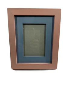 Bilderrahmen Pfirsich & Blau Innen Holz Passepartout Tisch & Wand ca. 8,5 Zoll x 7 Zoll - Bild 1 von 11