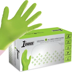 Guantes mecánicos de nitrilo 1ª elección, desechables, sin látex para hombre, pesados - Imagen 1 de 12