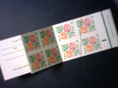 BK134 ROSE (1737a) Booklet of 16 US 15¢ Stamps MNH 1978 Green Bar $6.95 - Image 1 of 3