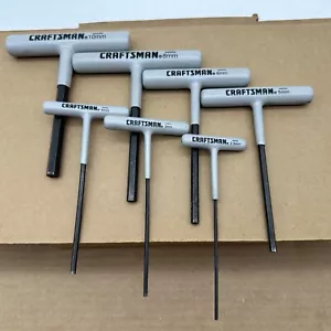 Lot of 7 Craftsman T Handle Allen Wrench 46550-46556 2.5-10mm USA Very Nice - Picture 1 of 12