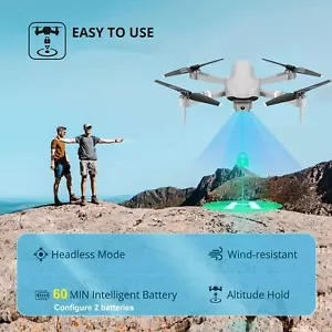 Drones Quadcopter 5G 4K GPS Drone x Pro with HD Dual Camera WiFi FPV Foldable RC - Picture 1 of 11