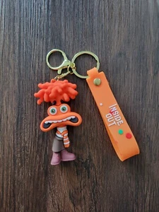 New Inside Out 2 Anxiety 3D PVC Bags Hanger Pendant Keychains Key Rings - Picture 1 of 4