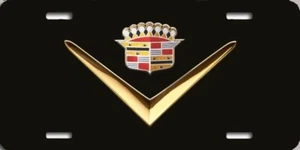 Cadillac Vintage Emblem Eldorado Seden Coupe De Ville V Shape Old Retro Black - Bild 1 von 1