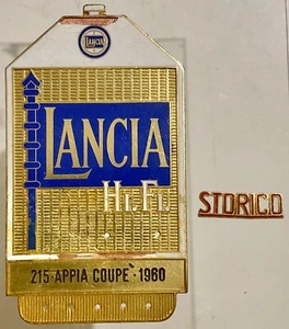 LANCIA TORINO HIFI STORICO PLACCA AUTO 215 APPIA COUPÉ 1960 - Foto 1 di 3