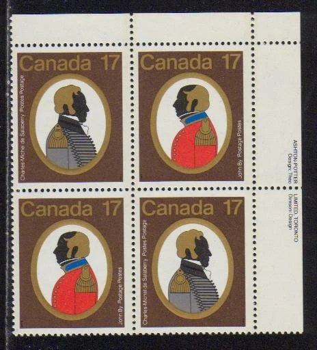 1979 Canada SC# 820a UR - Canadian Colonels - Plate Block M-NH Lot # 2911 - Image 1 of 1