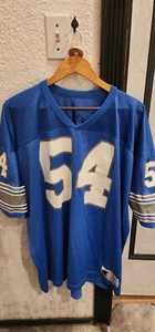 Maglia vintage anni 90 NFL Champion Detroit Lions Chris Spielman 54 blu 52 uomo XL - Foto 1 di 9