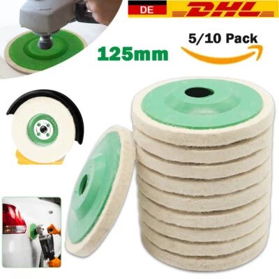 10x Polierscheibe Polieren Polierpads Wollrad Wolle Filz Pad Buffer Discs Räder - Bild 1 von 4