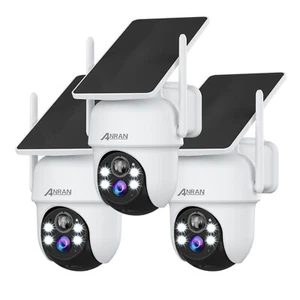 ANRAN Wifi Security Camera System Pan/Tilt Outdoor Wireless Home Solar Battery - Picture 1 of 17