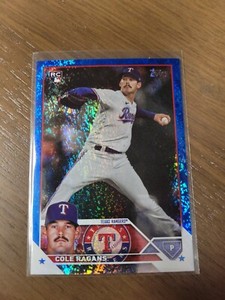 2023 Topps Update Series Blue Foil 832/999 Cole Ragans RC #US156 - Rangers 