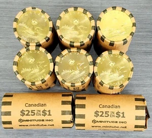 2022 Canada One Dollar Canadian Loonie Fresh Mint Roll UNC $1.00 Coin - Picture 1 of 4